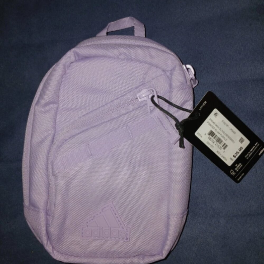 Adidas Prime Mini Sling Crossbody PowderPurple Fanny Waist Pack Bag NEW